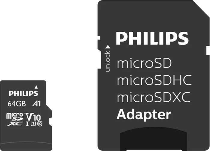 כרטיס זיכרון פיליפס 64 גיגה MicroSDXC