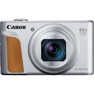 מצלמה Canon PowerShot SX740 HS קנון צבע כסף 3 שנים אחריות תפריט באנגלית כולל קורא מתאם לאייפון