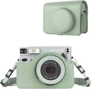 תיק עור למצלמה Fujifilm Instax Wide 400 בצבע ירוק