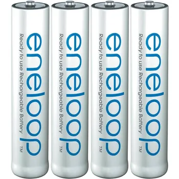 4 סוללות נטענות Panasonic eneloop AAA 800mAh